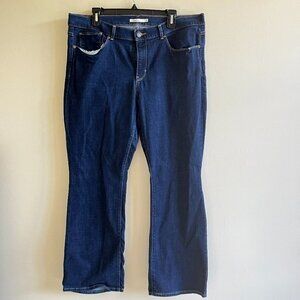 LEVIS CLASSIC BOOTCUT‎ WOMENS SIZE 16 W33XL30 BLUE CROP ANKLE HIGH RISE